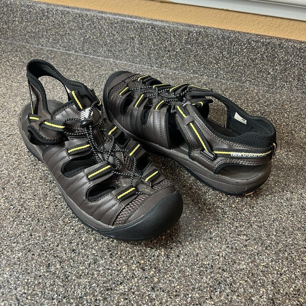 New Balance Men's Appalachian Closed Toe Hiking Sandals Size 14 Brown Drawstring